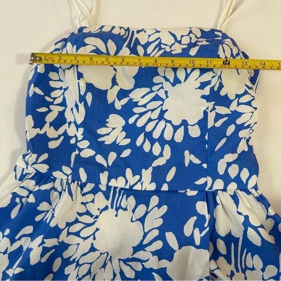 Vintage Sea Waves Summer Beach Tank Vibrant Blue White Resortwear Women’s 14 - Picture 8 of 13